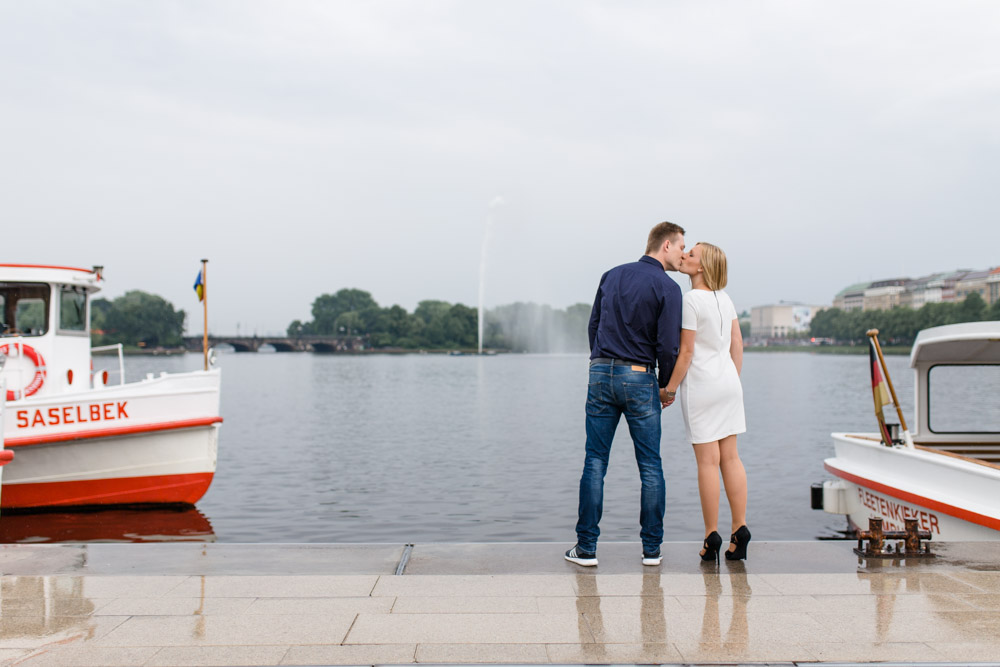 Paarshooting in der Hamburger City, Fleetinsel und Alster